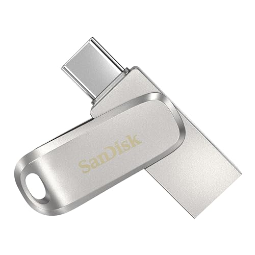 SanDisk Ultra Dual Drive Luxe USB Type C Laufwerk Smartphone Speicher 1 TB (Mobiler Speicher, USB 3.2 Gen 1, drehbares Design, 400 MB/s Lesen, USB Laufwerk, automatisches Backup)