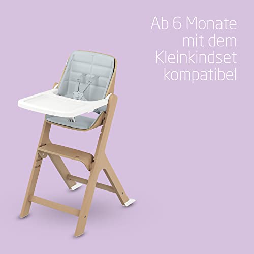Maxi Cosi Nesta, Hochstuhl ab Baby, Hochstuhl aus Holz, nach hinten verstellbarer Hochstuhl, wächst mit Ihnen bis zu 99 Jahren, Natural Wood