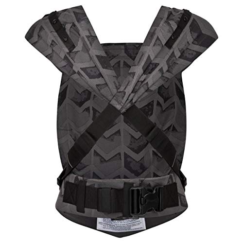 Hoppediz Babytrage Primeo, für Neugeborene ab Geburt, Bauchtrage, Rückentrage, 100% Bio Baumwolle, Amsterdam black