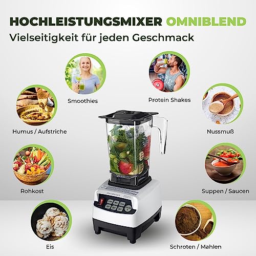 OmniBlend BPA freiem 6 Klingen System Edelstahl Standmixer