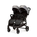 Ickle Bubba Venus Doppel Kinderwagen   Space Grau mit schwarzen Griffen...