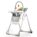 Asalvo Manet Kinderhochstuhl mit Löwenzahn, erweiterbar, tragbar, Rückenlehne, abnehmbares Tablett, höhenverstellbar, faltbar, Spielzeugbogen, rutschfest, Beige