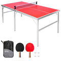 GoSports Mittelgroßes Tischtennisspiel Set – Indoor/Outdoor tragbares Tischtennisspiel mit Netz, 2 Tischtennisschläger und 4 Bällen