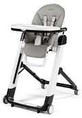 Peg Perego Siesta Follow Me   Ice   Design Hochstuhl mit Baby Liegefunktion und Stop&amp;Go System mit Memory Funktion, Lederimitat Bezug, grau