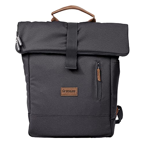 Gesslein 155 großer Wickelrucksack Wickeltasche mit einem Volumen von 30,5l! Zubehör und Kinderwagenbefestigung inkl., Anthrazit, XL
