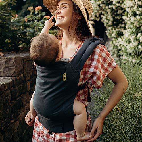 Boba Babytrage Classic Carrier   Babytragetasche im Rucksack Stil – Tragen Sie Ihr Kind auf dem Bauch wie auch auf dem Rücken, für Babies ab 3kg bis zu Kleinkindern bis 20kg (Organic Midnight)