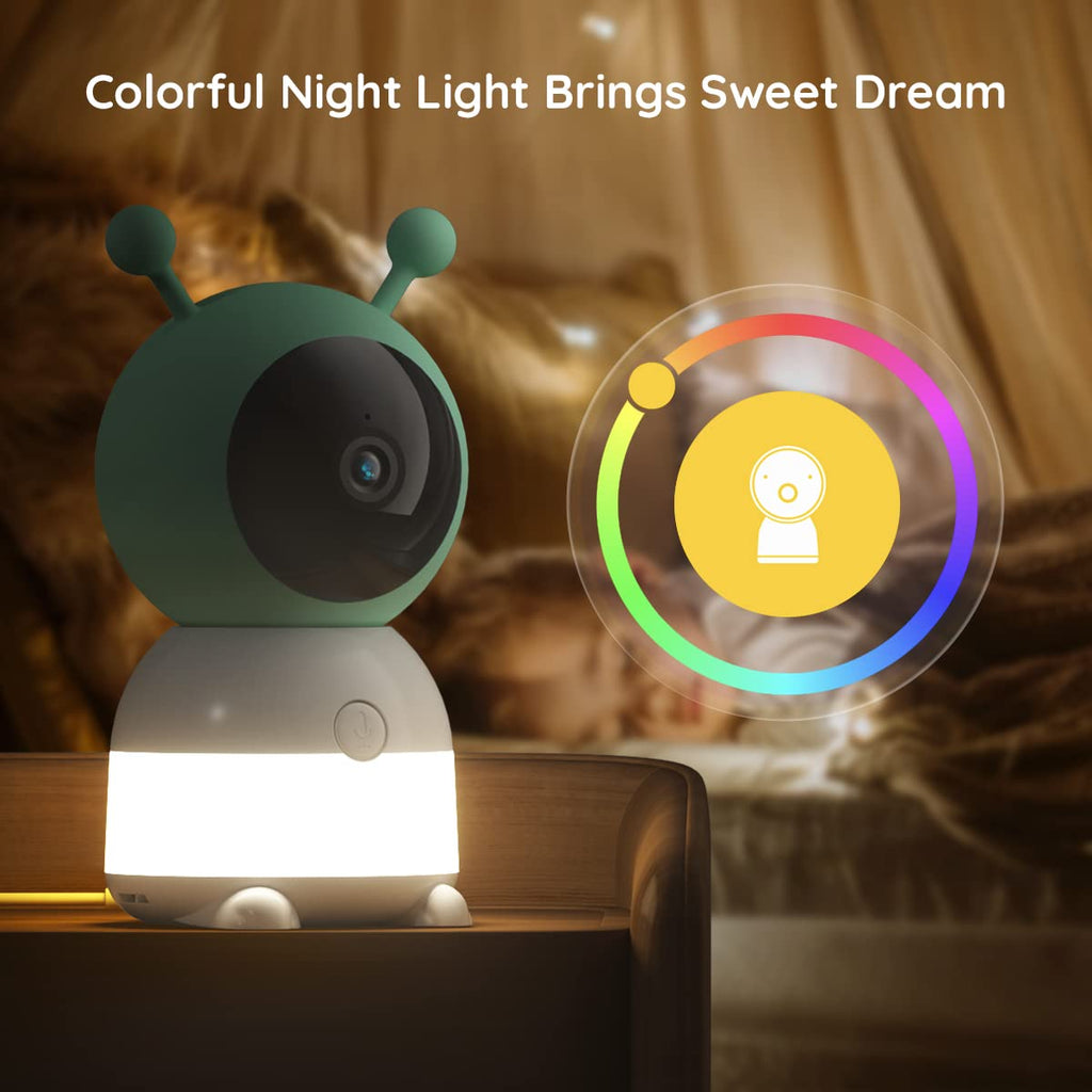 BOIFUN WLAN-Babyphone mit Kamera, PTZ & Nachtsicht