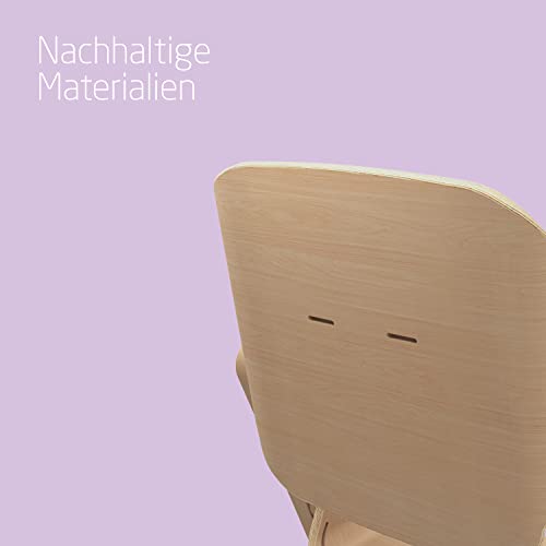 Maxi Cosi Nesta, Hochstuhl ab Baby, Hochstuhl aus Holz, nach hinten verstellbarer Hochstuhl, wächst mit Ihnen bis zu 99 Jahren, Natural Wood