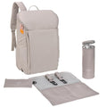 LÄSSIG Baby Wickelrucksack mit Wickelunterlage, Kinderwagenbefestigung und Flaschenhalter/GRE Slender Up Backpack